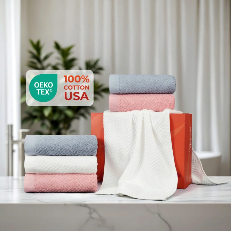 Khăn gội Fuver Herringbone