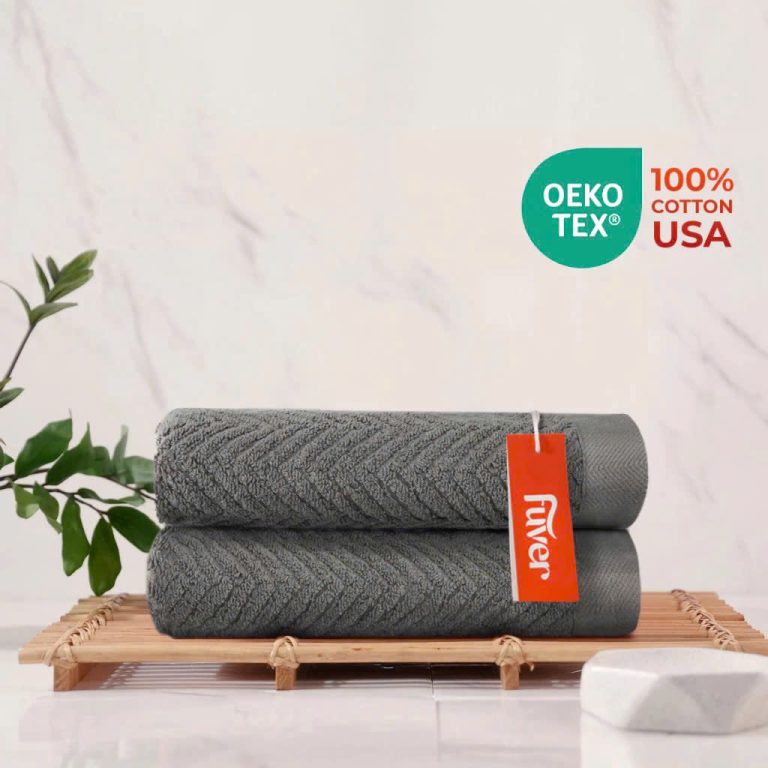 Khăn gội Fuver Herringbone & Khăn tắm Fuver Herringbone