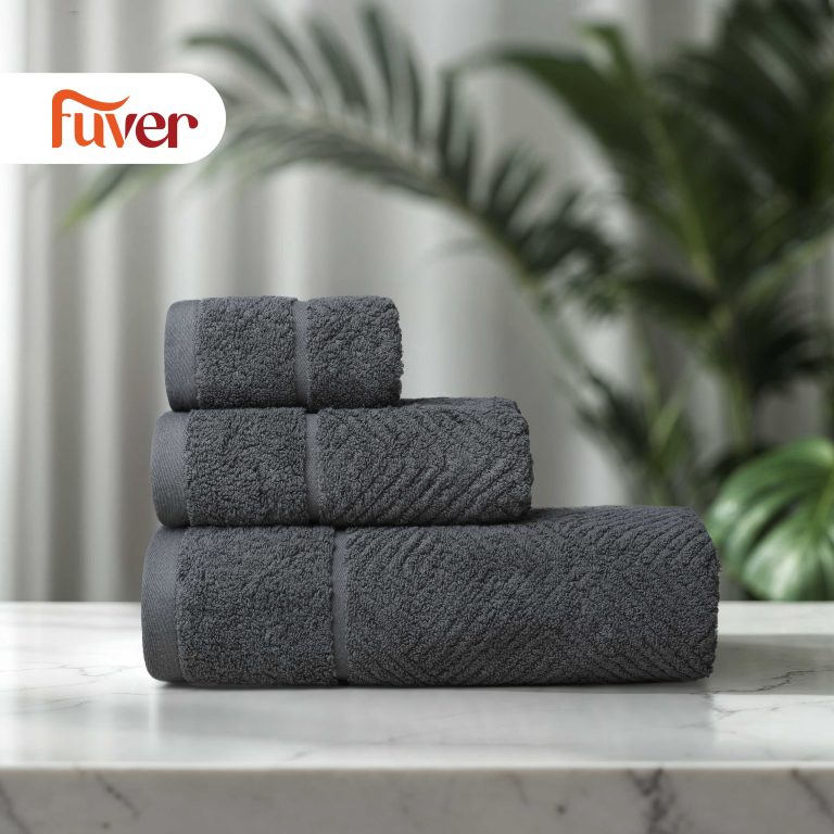 Bộ 3 khăn mặt, gội, tắm Fuver Chevron